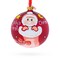Girl in Festive Christmas Stocking Glass Ball Baby's First Christmas Ornament 4 Inches